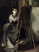 Eva Gonzales Portrait of Sister as Artist Spain oil painting artist
